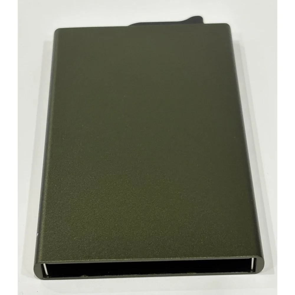 CODE 118 RFID Blocking Wallet Carbon Fiber Money Clip Minimalist Green